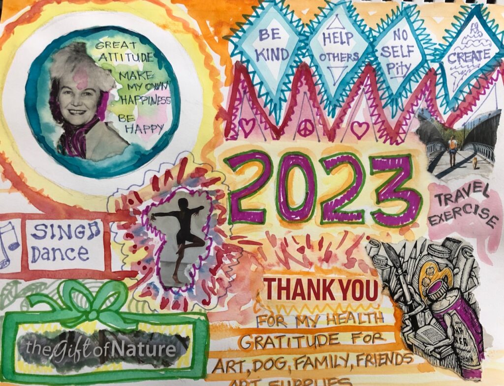 new years resolution artistic journaling page