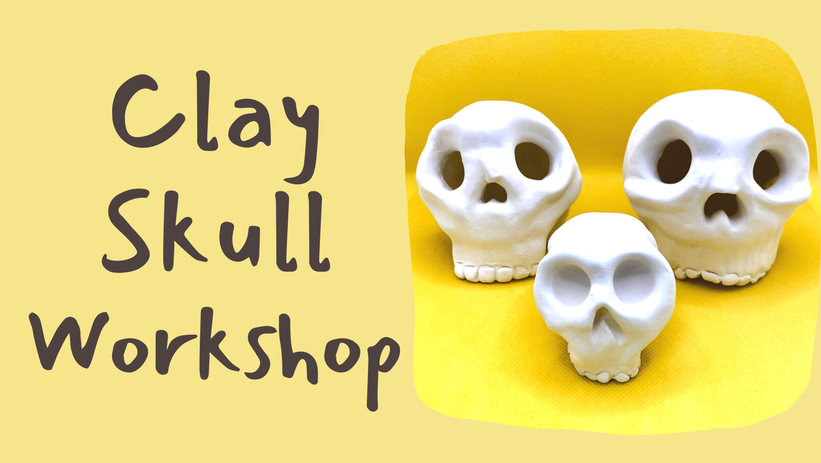Clay Skull Ages 6+ Pottery and Art Studio The Drawing