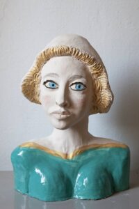 ceramic portrait of a woman